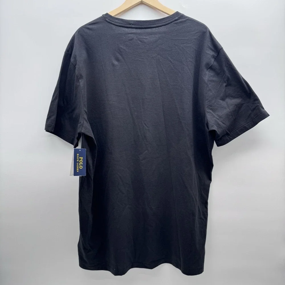 Polo Ralph Lauren Print Shop Black Mens XLT  Graphic Logo T-Shirt   Big & Tall